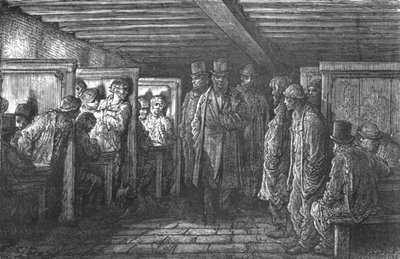 Ein Kaffeehaus in Whitechapel von Gustave Dore