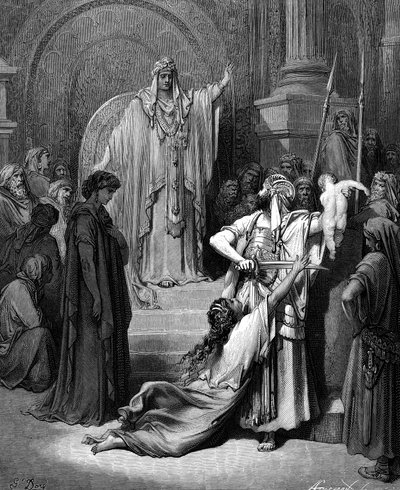 Urteil Salomos, 1866 von Gustave Dore