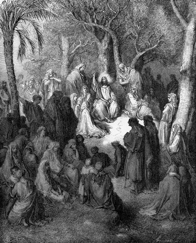 Predigt auf dem Berg von Gustave Dore