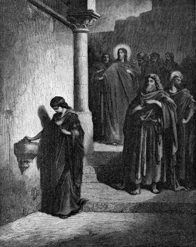Das Scherflein der Witwe von Gustave Dore