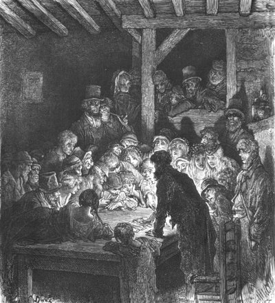 Diebe beim Glücksspiel, 1872 von Gustave Dore