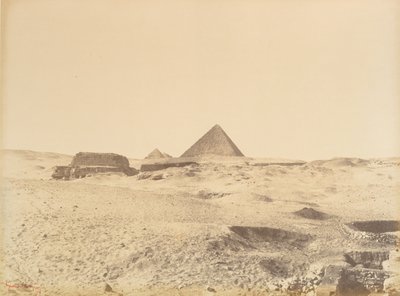 Pyramiden von Gizeh, 1865-69 von Gustave Le Gray