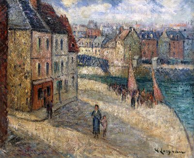 Kai in Dieppe von Gustave Loiseau