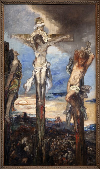 Christus und die beiden Diebe von Gustave Moreau