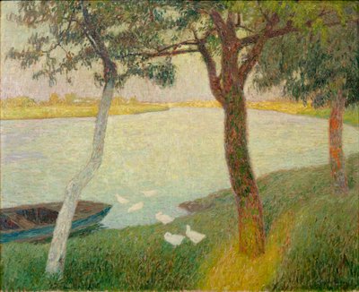 Enten am Fluss Leie von Gustave de Smet