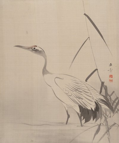 Kranich unter Schilf von Gyokusho Kawabata