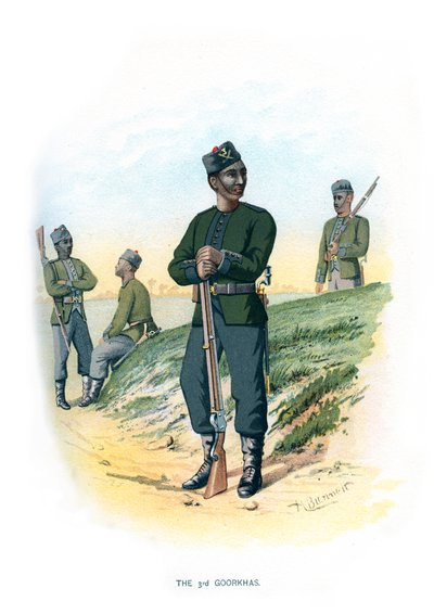 Die 3. Goorkhas, ca. 1890 von H. Bunnett
