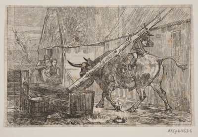 Nissen reitet auf dem Ochsen von H. C. Henneberg