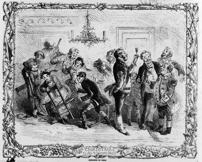 Weihnachten im Dienerzimmer von Hablot Knight Browne