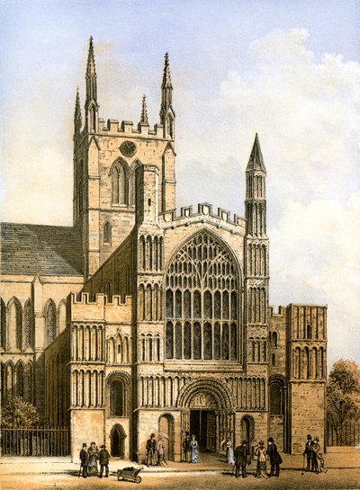 Rochester Kathedrale, Kent, um 1870 von Hanhart