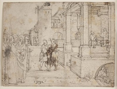 Christus umgeben von Aposteln und Pharisäern von Hans Brosamer