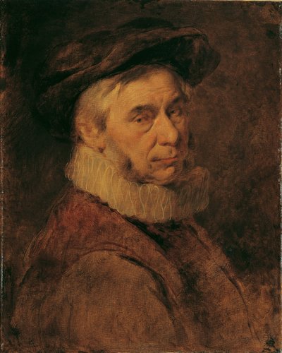Älterer Mann mit Halskrause und Bart von Hans Canon