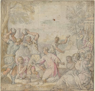 Die Steinigung des Heiligen Stephanus von Hans Freyberger