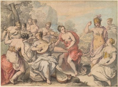 Minerva und die Musen von Hans Rottenhammer