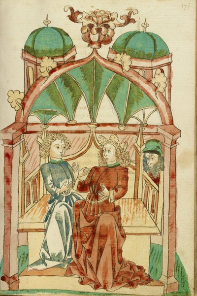 Barlaam unterrichtet Josaphat in der christlichen Lehre von Hans Schilling