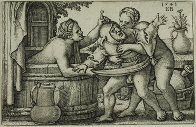 Narr und zwei badende Frauen von Hans Sebald Beham