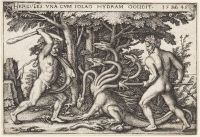 Herkules tötet die Hydra von Hans Sebald Beham