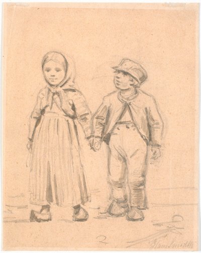 Zwei Bauernkinder von Hans Smidth
