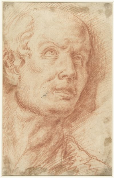 Männerkopf mit nach oben gerichtetem Blick von Hans Troschel (possibly)