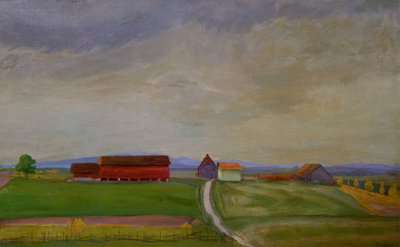 Feldlandschaft mit Bauernhof von Harald Oscar Sohlberg