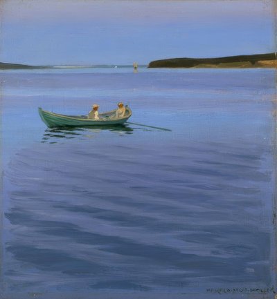 Bootspartie am idyllischen See von Harald Slott Moller