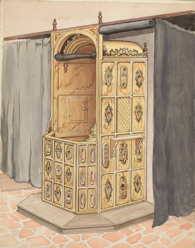 Seite des Beichtstuhls von Harry Mann Waddell