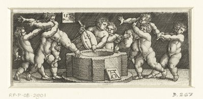 Fries mit Kindern bei einer Quelle von Heinrich Aldegrever