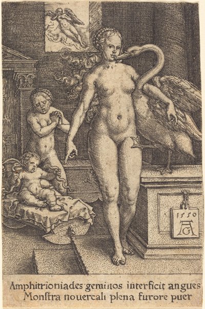 Herkules als Kind, 1550 von Heinrich Aldegrever