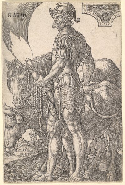 Mars, aus Die sieben Planeten, 1533 von Heinrich Aldegrever