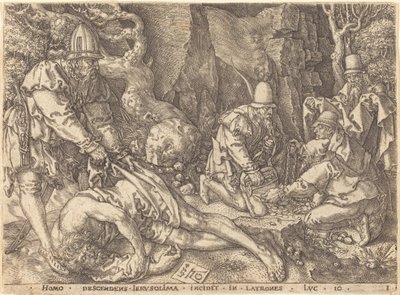 Reisender unter Dieben von Heinrich Aldegrever