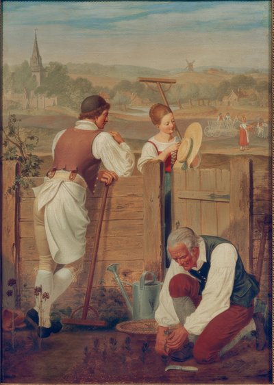 Am Gartenzaun von Heinrich Anton Dahling