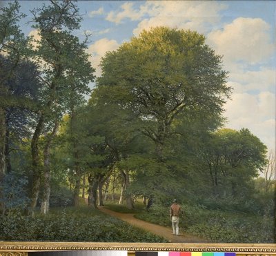 Ein Waldstück in Charlottenlund. Abend von Heinrich Buntzen
