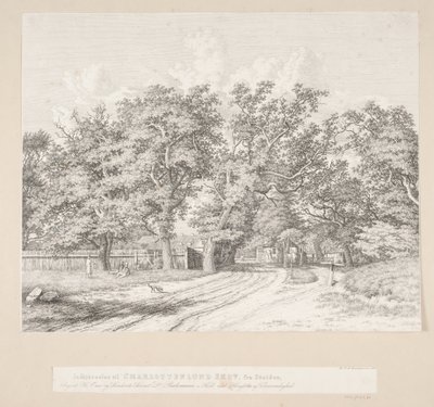 Einfahrt zum Charlottenlund-Wald von der Seeseite von Heinrich Buntzen