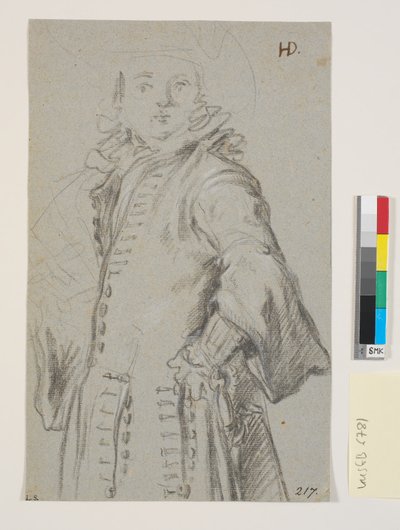 Studie zu einem Männerporträt, 3/4 Figur von Heinrich Dittmers