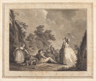 Le mercure de France von Heinrich Guttenberg after Nicolas Lavreince