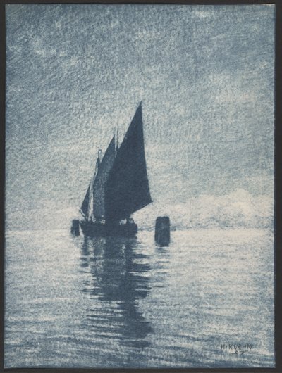 Festgemachtes Segelboot von Heinrich Kuhn