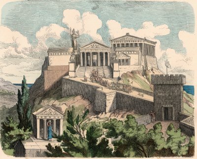 Antikes Griechenland: Athen, Akropolis - Parthenon von Heinrich Leutemann