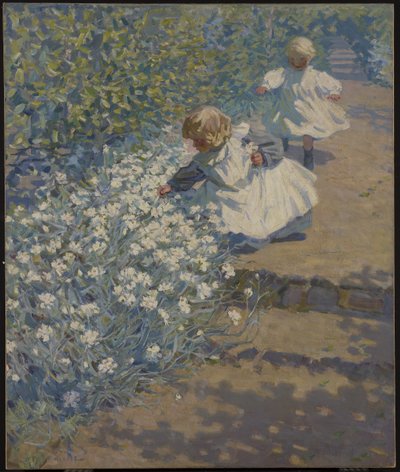 Blumen pflücken, ca. 1912 von Helen Galloway McNicholl