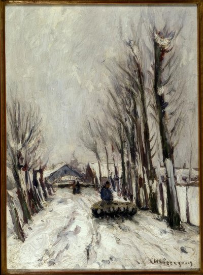 Schafherde im Winter von Helmuth Liesegang