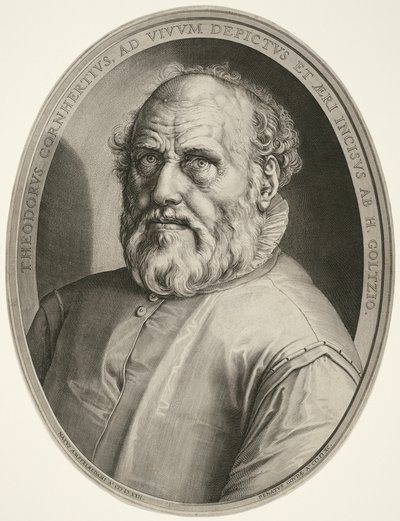 Dirck Volckertsz. Coornhert (ohne Rahmen) von Hendrick Goltzius