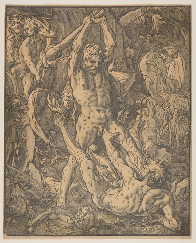 Herkules und Cacus von Hendrick Goltzius