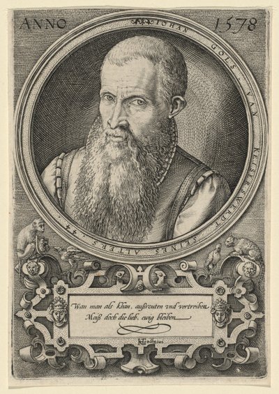 Johan Gols [Der Vater des Künstlers] von Hendrick Goltzius