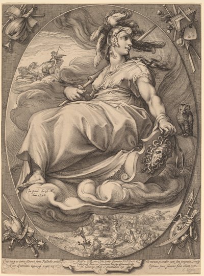 Minerva von Hendrick Goltzius