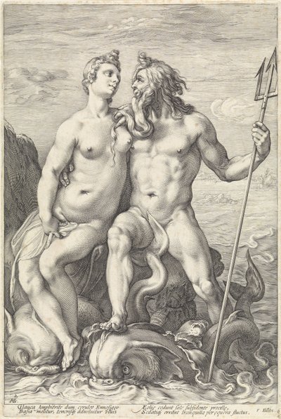 Neptun und Amphitrite von Hendrick Goltzius