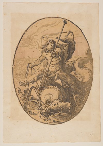 Oceanus, aus Die Gottheiten von Hendrick Goltzius