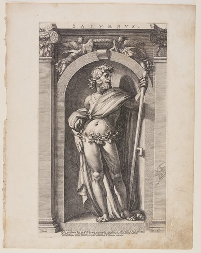 Saturnus, aus Acht Heidnische Götter von Hendrick Goltzius
