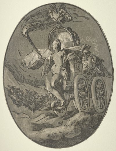 Sieben Gottheiten: Nox (Nacht) von Hendrick Goltzius
