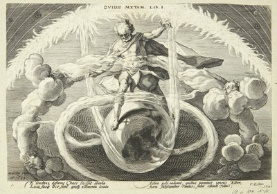 Die Erschaffung der vier Elemente von Hendrick Goltzius