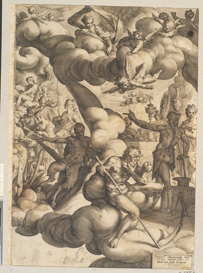 Die Hochzeit von Amor und Psyche von Hendrick Goltzius