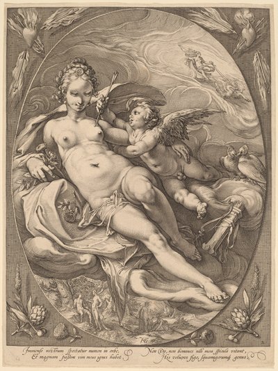 Venus und Amor von Hendrick Goltzius